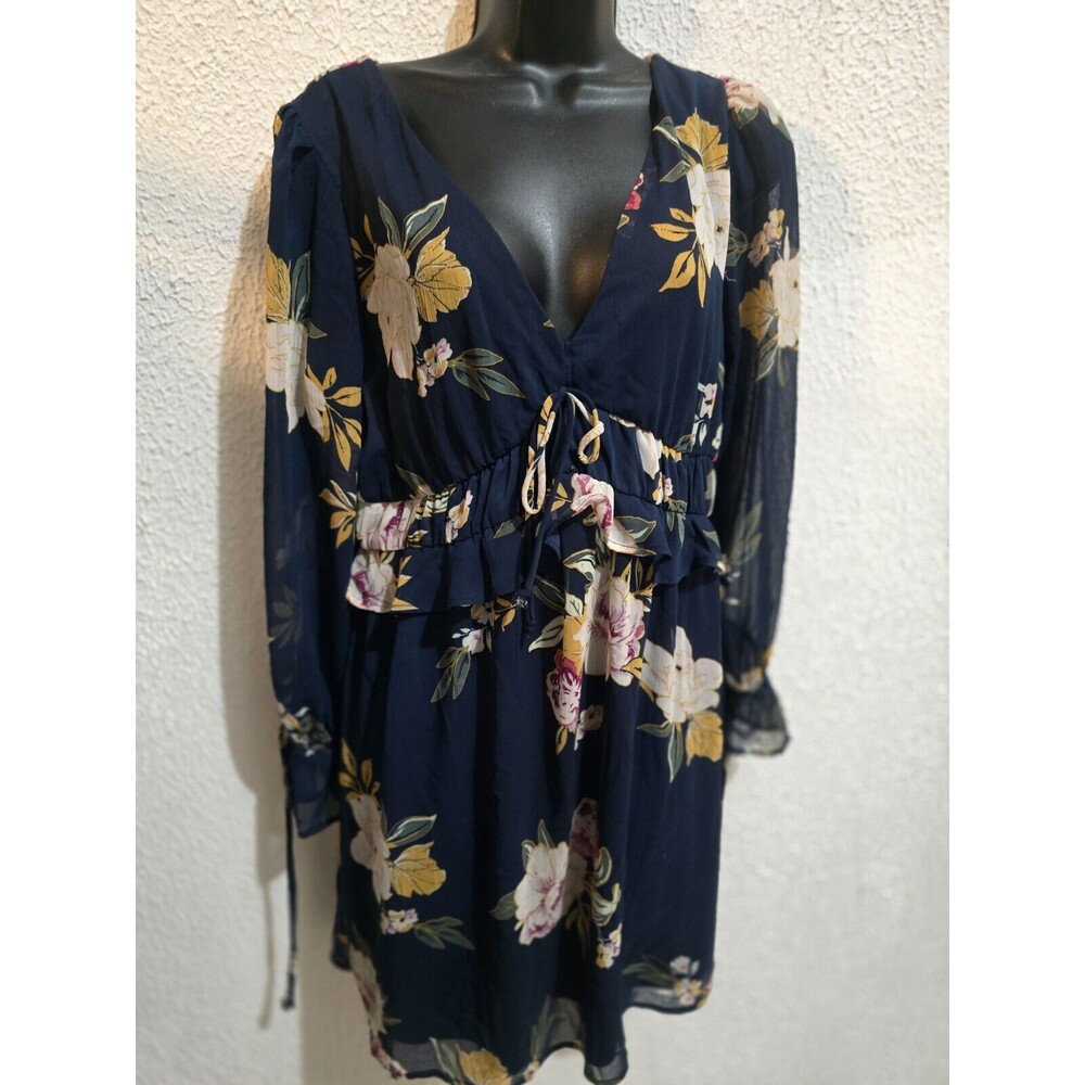 Collegecore Exhilaration women’s dress blue floral Size S Boho Cottagecore